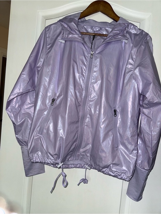 ZYIA Jackets & Blazers - Zyia Lilac Shine Windbreaker Jacket with Hood